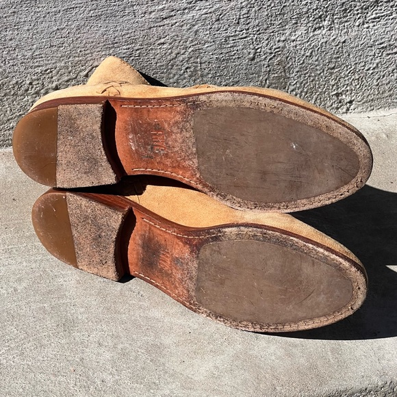 Frye Tina Whipstitch tassel ankle boots sz 8.5 - Picture 6 of 7